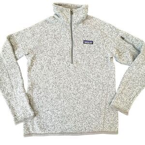 Patagonia Women's Better Sweater Quarter Zip Fleece Small Gray Pullover